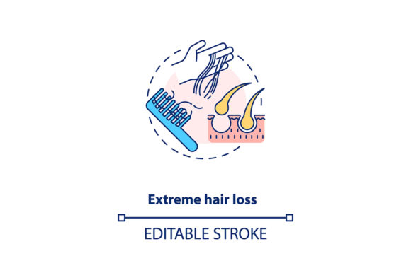 Download Extreme Hair Loss Concept Icon - Premium Resources