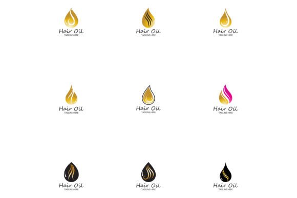 Download Hair Oil Essential Logo with Drop Oil - Premium Bundle