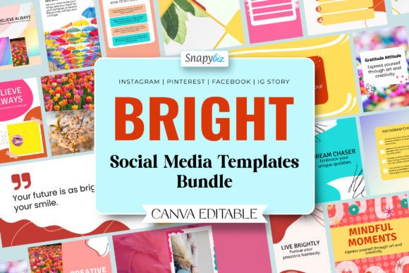 Download Bright Social Media Template Bundle - Premium Resources