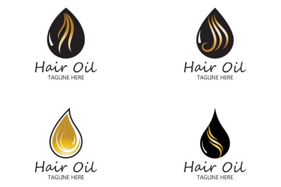 Download Hair Oil Essential Logo with Drop Oil - Premium Bundle